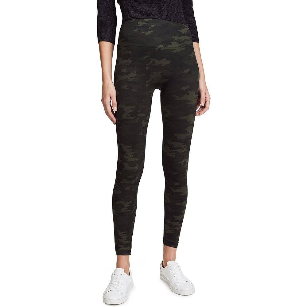 SPANX Look At Me Now Camo Leggings in Green Camo Size L
